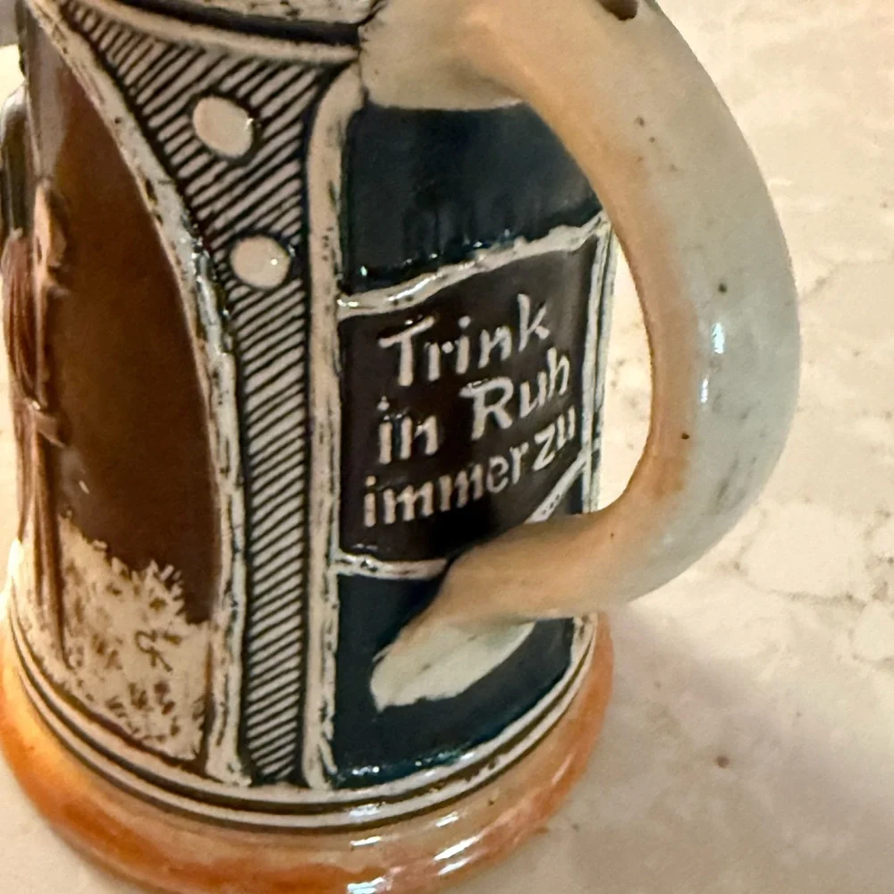 Vintage Ceramic Beer Stein with Handle - Picture 4 of 13